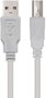 Nanocable Cable USB 2.0 para Impresora Tipo A-B Macho, 1.8m, Beige